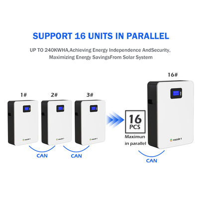 ASGOFT 6000 Döngü Süresi 95% DOD ev tipi powerwall 51.2v100ah 5.12kwh lifepo4 lityum pil