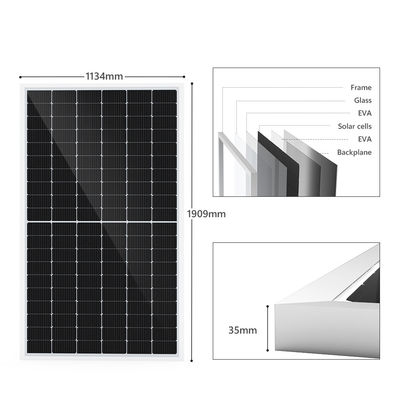 Ev Enerji Depolama Sistemi için Esnek Güneş Monokristal PV Paneller Mono Yarım Hücre 100watt 150 Watt 500w