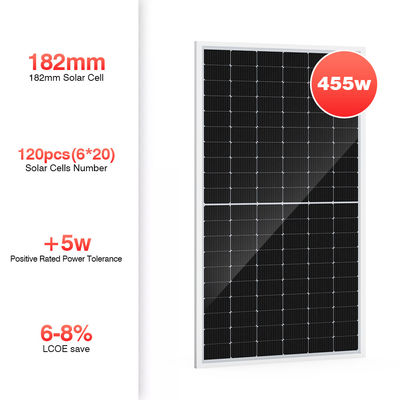Ev Enerji Depolama Sistemi için Esnek Güneş Monokristal PV Paneller Mono Yarım Hücre 100watt 150 Watt 500w