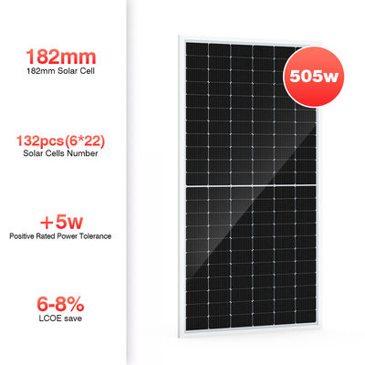 500W 182x182mm Güneş Fotovoltaik Monokristal PV Panel Hücresi 132 adet
