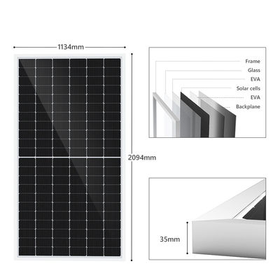 500W 182x182mm Güneş Fotovoltaik Monokristal PV Panel Hücresi 132 adet