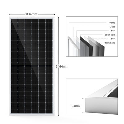ASGOFT Cam Solar Mono Monokristal Pv Hücre Film Panelleri 600w