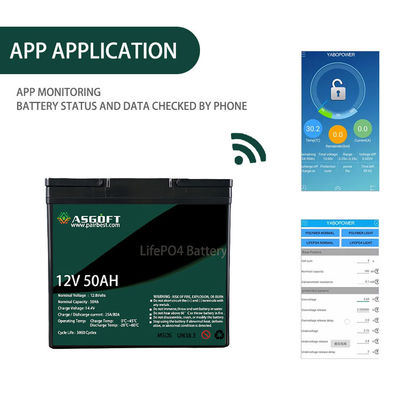 Motosiklet için Lityum İyon Lifepo4 Pil 50ah 12V 50Ah 10kwh