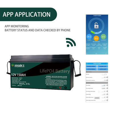 ASGOFT Lipo4 Lifepo4 Pil 100ah 150AH 12 Volt Li Ion Pil Paketi