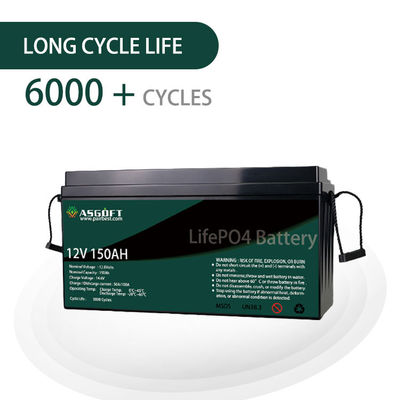 ASGOFT Lipo4 Lifepo4 Pil 100ah 150AH 12 Volt Li Ion Pil Paketi