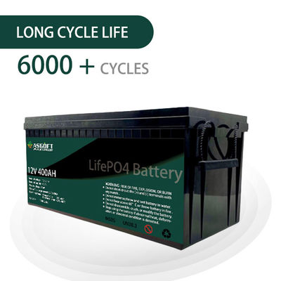 ASGOFT Güneş Enerjisi Lifepo4 12V Lityum Pil Paketi RV Golf Arabaları İçin 400ah Paketi