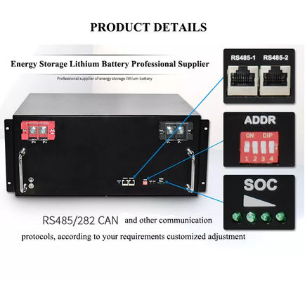 Premium 48V Lifepo4 Pil Paketi Derin Döngü Lityum İyon 5KWh 10KWh 50Ah 100Ah 200Ah
