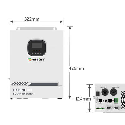 MPPT 220VAC 48V Küçük Üçlü Hibrit On Grid Inverter 5.5KW 5.5KVA