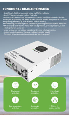 Şebeke İnverterinde ODM Solar Hibrit 3.5KW 5.5KW Dc - Ac 12V