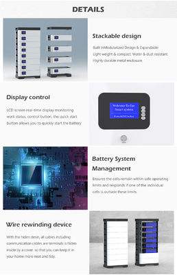 UN38.3 BMS Lifepo4 Lityum 3 Fazlı Powerwall Güneş Pili Enerji Depolama