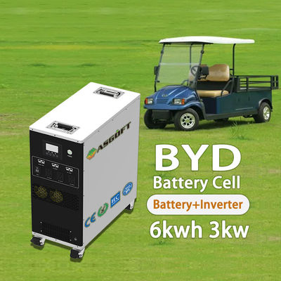 3000W İnverter Taşınabilir Mobil Güç ile Akıllı Şarj 6Kwh lifepo4 Pil
