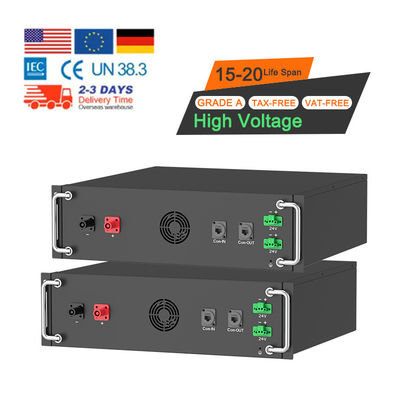 Yüksek Voltajlı 15kwh-750kwh Lityum Demir Pil Paketi Lifepo4 51.2v 100Ah Raf Montajlı Pil Lityum İyon Pil