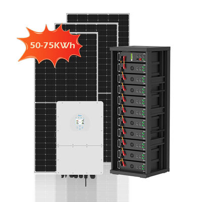 50kWh 75kWh Yüksek Voltajlı Hibrit Güneş Enerjisi Sistemi 100kWh 300kwh 750kWh Şebeke Açık PV kabin pil