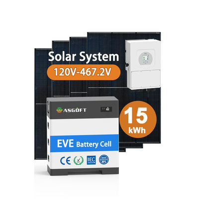 Yüksek Voltajlı Güneş Bataryası 15kw-40kw Ev Güneş Enerjisi Sistemi Lityum Bataryasıyla Güneş Enerjisi Bankası
