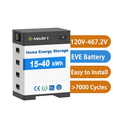 Yüksek Voltajlı Güneş Bataryası 15kw-40kw Ev Güneş Enerjisi Sistemi Lityum Bataryasıyla Güneş Enerjisi Bankası