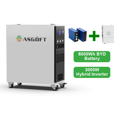 Taşınabilir Güç Santrali 3000w Tüm-Bir Inverter Lifepo4 Lityum Pil 90-450VDC MPPT Çalışma Voltajı