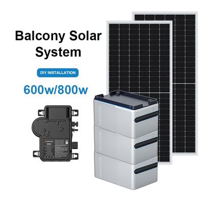 Almanya Depo PV Güneş Sistemi Balkon Elektrik Santrali 600W 800w Balkonkraftwerk