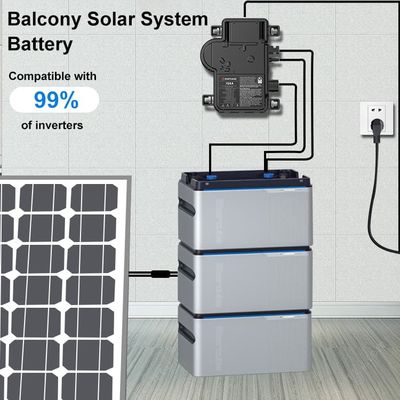 Plug And Play 800w Balkon Güneş Sistemi Pil ve Inverter Güneş Paneli ile