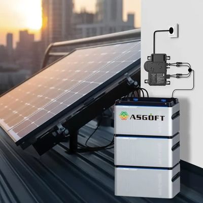 Mikro Inverter Şebeke Balkon Güneş Depolama Sistemi Güneş Paneli 800W Balkonkraftwerk