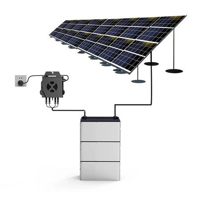 Tam Ev Balkon Güneş Sistemi 800W Mikro Inverter LiFePO4 Balkon Pil
