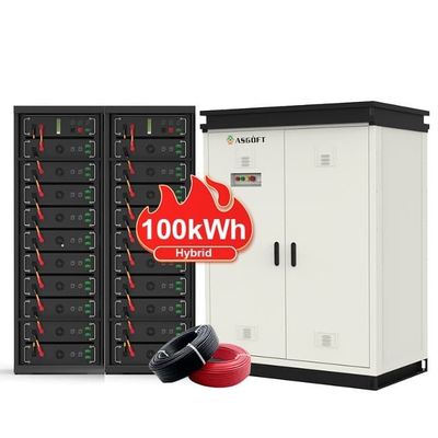 50KWH 100KWH Şebekeden Dışarı Yüksek Voltajlı Endüstriyel Ticari Enerji Depolama Çözümü