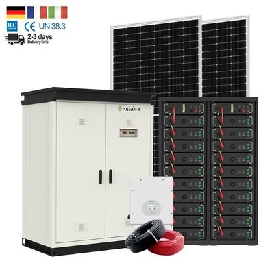 50kw 100KW Çiftlik Şebekeden Uzak Güç Şebekede Endüstriyel Enerji Depolama Sistemi Pil